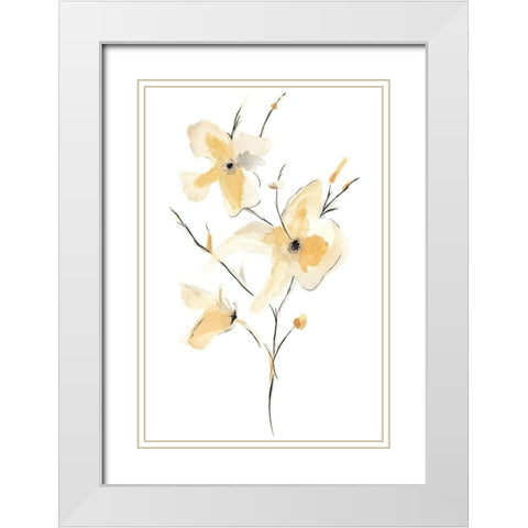 Morning Glory I White Modern Wood Framed Art Print with Double Matting by Golden, Corrie