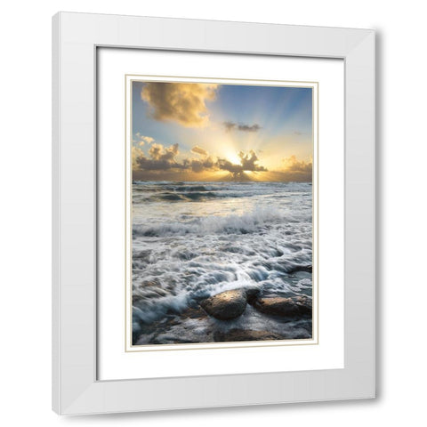 Crash White Modern Wood Framed Art Print with Double Matting by Celebrate Life Gallery