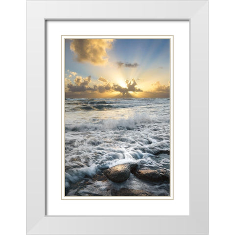Crash White Modern Wood Framed Art Print with Double Matting by Celebrate Life Gallery