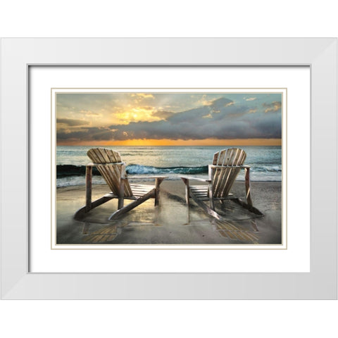Island Song White Modern Wood Framed Art Print with Double Matting by Celebrate Life Gallery