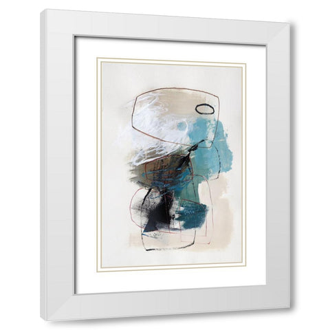 In The Middle I White Modern Wood Framed Art Print with Double Matting by Barnes, Natasha
