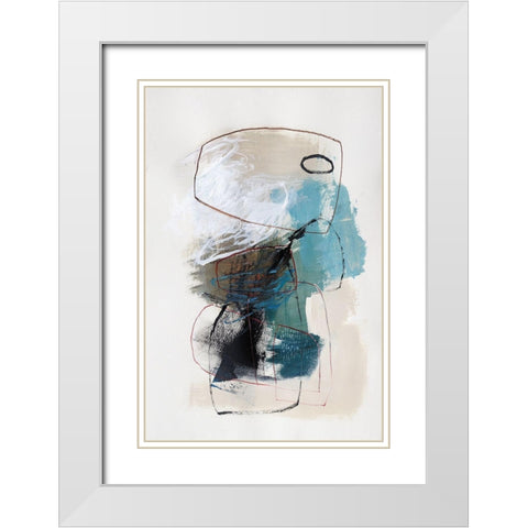 In The Middle I White Modern Wood Framed Art Print with Double Matting by Barnes, Natasha