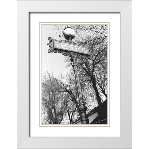 Metro White Modern Wood Framed Art Print with Double Matting by Davidson, Clay