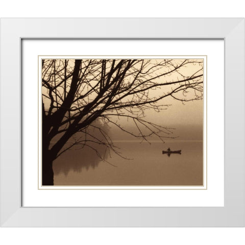 Quiet Seclusion I White Modern Wood Framed Art Print with Double Matting by Harris, Keith