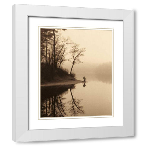 Quiet Seclusion II White Modern Wood Framed Art Print with Double Matting by Harris, Keith