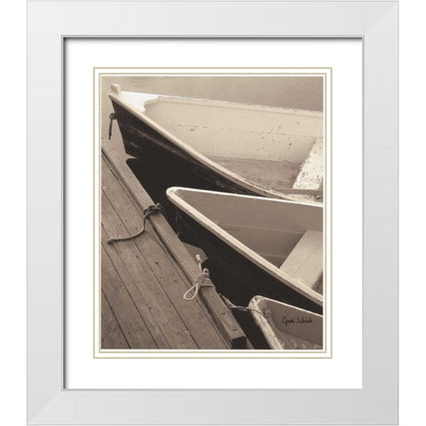 Docked White Modern Wood Framed Art Print with Double Matting by Schick, Cyndi