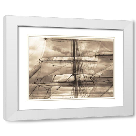 Nautical Dream II White Modern Wood Framed Art Print with Double Matting by Stevens, David