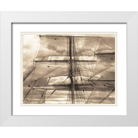 Nautical Dream II White Modern Wood Framed Art Print with Double Matting by Stevens, David