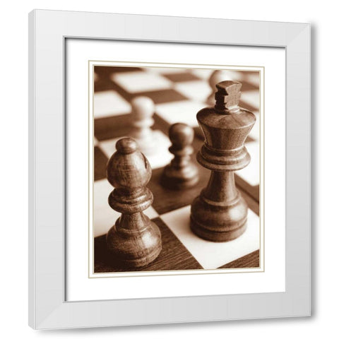 Chess White Modern Wood Framed Art Print with Double Matting by Maihara/Watt, Jeff/Boyce