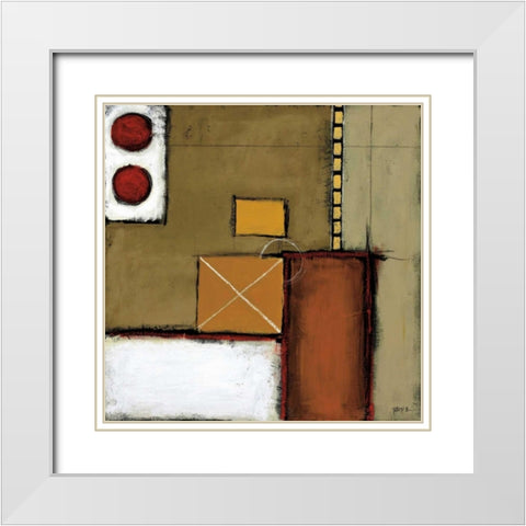 Shaken White Modern Wood Framed Art Print with Double Matting by St.Germain, Patrick