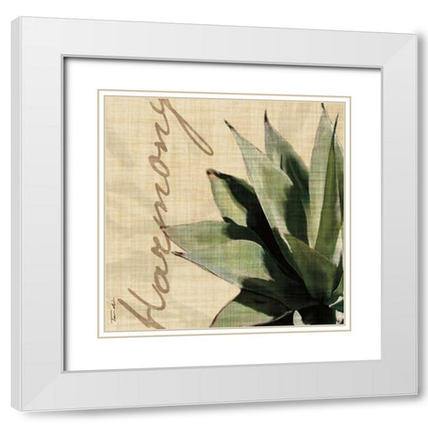 Harmony White Modern Wood Framed Art Print with Double Matting by Venter, Tandi