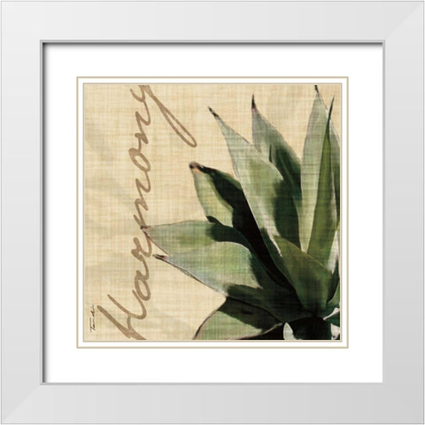 Harmony White Modern Wood Framed Art Print with Double Matting by Venter, Tandi