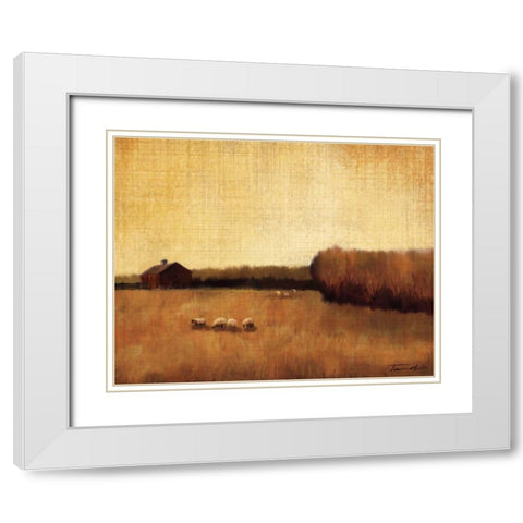Open Range I White Modern Wood Framed Art Print with Double Matting by Venter, Tandi