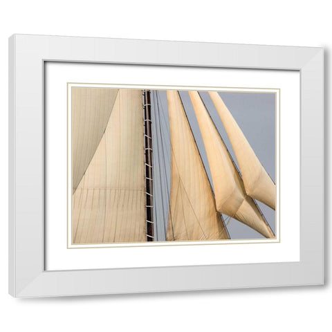Windward II White Modern Wood Framed Art Print with Double Matting by LeBlanc, Frederick J.