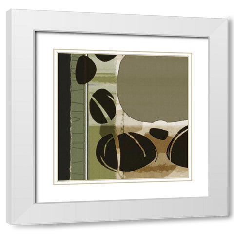 Skipping Stones I White Modern Wood Framed Art Print with Double Matting by NOAH