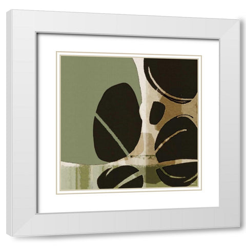 Skipping Stones II White Modern Wood Framed Art Print with Double Matting by NOAH