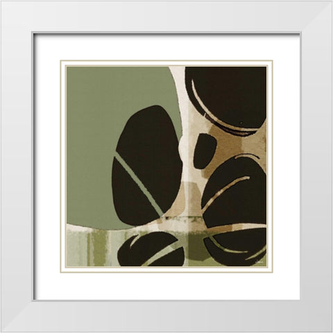 Skipping Stones II White Modern Wood Framed Art Print with Double Matting by NOAH