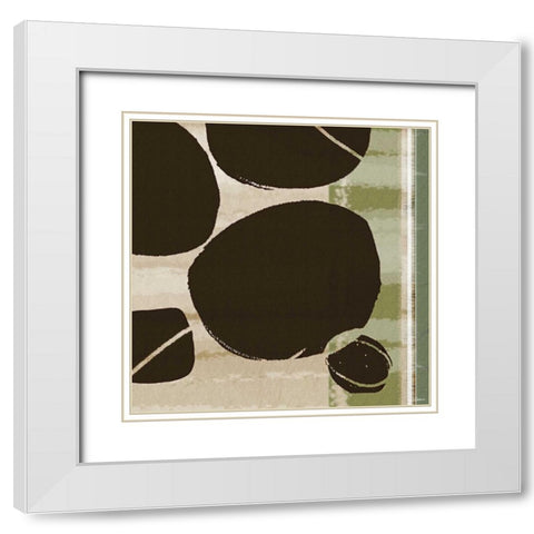 Skipping Stones IV White Modern Wood Framed Art Print with Double Matting by NOAH