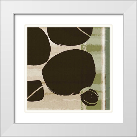 Skipping Stones IV White Modern Wood Framed Art Print with Double Matting by NOAH
