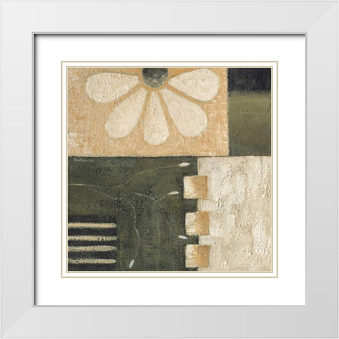 Flower Power II White Modern Wood Framed Art Print with Double Matting by Salemink-Roos, Ursula