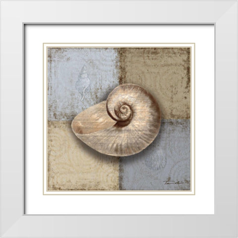 Seaside Memories I White Modern Wood Framed Art Print with Double Matting by Venter, Tandi