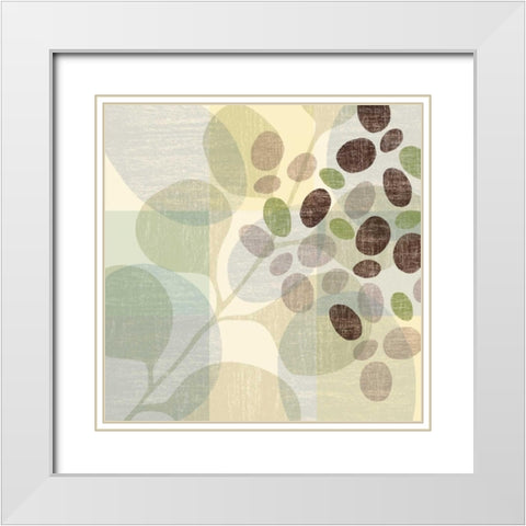 Spa I White Modern Wood Framed Art Print with Double Matting by Ahava