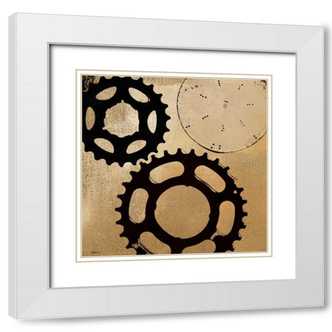 Sprockets I White Modern Wood Framed Art Print with Double Matting by NOAH