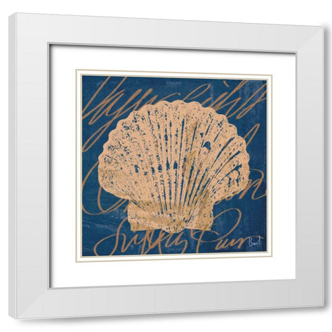 By the Seashore I White Modern Wood Framed Art Print with Double Matting by Basil, Jason