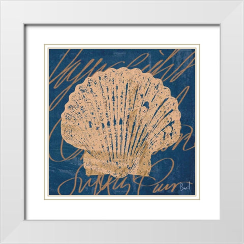 By the Seashore I White Modern Wood Framed Art Print with Double Matting by Basil, Jason