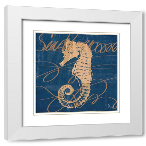 By the Seashore II White Modern Wood Framed Art Print with Double Matting by Basil, Jason