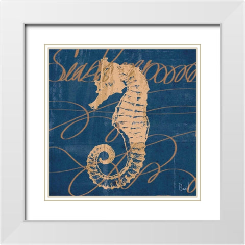 By the Seashore II White Modern Wood Framed Art Print with Double Matting by Basil, Jason