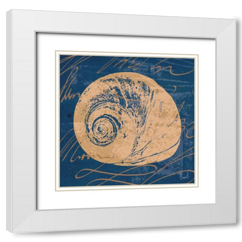 By the Seashore IV White Modern Wood Framed Art Print with Double Matting by Basil, Jason