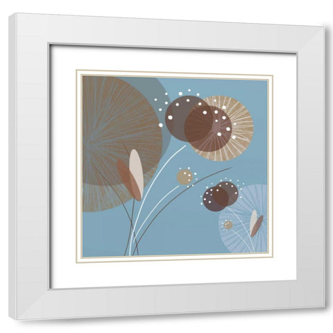 Blue Breeze I White Modern Wood Framed Art Print with Double Matting by Mitchell, Christina