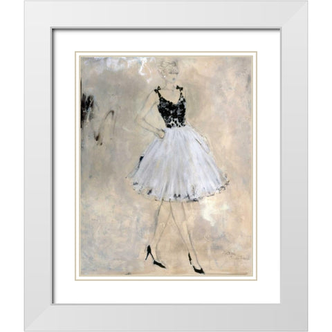 Colors of Night IV White Modern Wood Framed Art Print with Double Matting by Stajan-Ferkul, Andrea