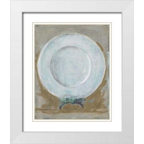 Dinner Plate II White Modern Wood Framed Art Print with Double Matting by Stajan-Ferkul, Andrea