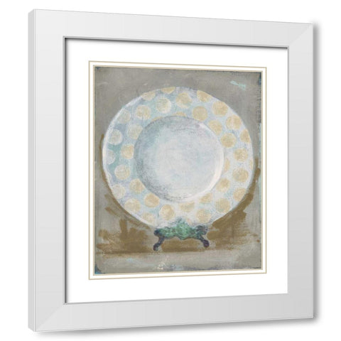 Dinner Plate III White Modern Wood Framed Art Print with Double Matting by Stajan-Ferkul, Andrea