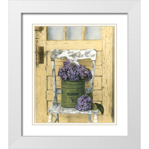Cottage Bouquet I White Modern Wood Framed Art Print with Double Matting by Atria, Cristin