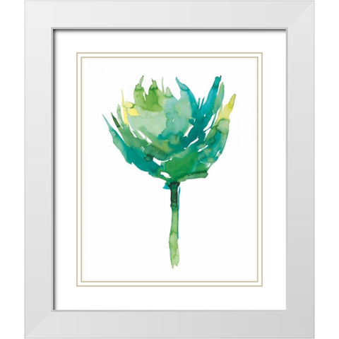 Aria I White Modern Wood Framed Art Print with Double Matting by Meyers, Rebecca