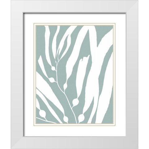 Seagrass I White Modern Wood Framed Art Print with Double Matting by Berg, Sabine