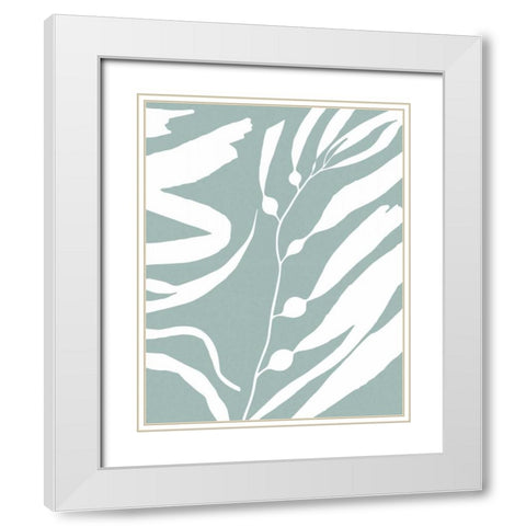 Seagrass II White Modern Wood Framed Art Print with Double Matting by Berg, Sabine