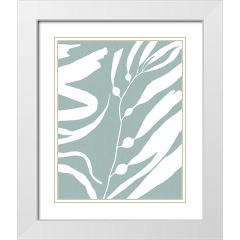 Seagrass II White Modern Wood Framed Art Print with Double Matting by Berg, Sabine