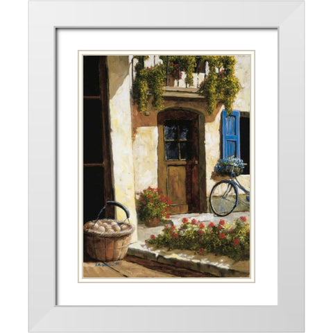 Back From the Market White Modern Wood Framed Art Print with Double Matting by Archambault, Gilles