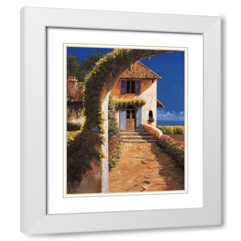 Welcoming White Modern Wood Framed Art Print with Double Matting by Archambault, Gilles