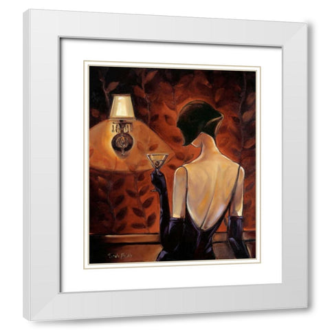 Mademoiselle White Modern Wood Framed Art Print with Double Matting by Biddle, Trish