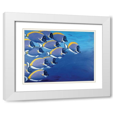 Serenely Beautifully White Modern Wood Framed Art Print with Double Matting by Siddle, Keith