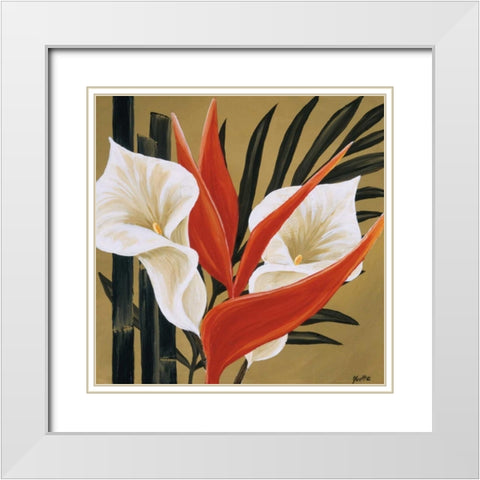 Sun Kissed IV White Modern Wood Framed Art Print with Double Matting by St. Amant, Yvette