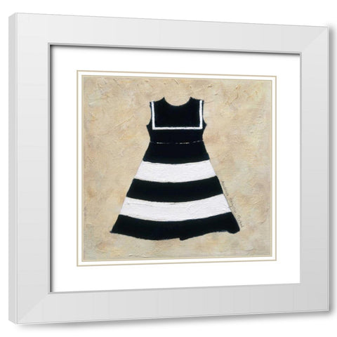 Nautical Girl I White Modern Wood Framed Art Print with Double Matting by Stajan-Ferkul, Andrea
