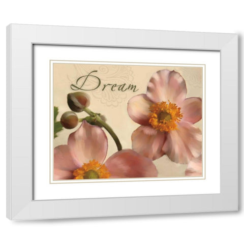 Dream White Modern Wood Framed Art Print with Double Matting by Tanner, Jan