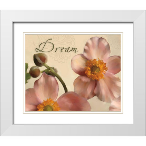 Dream White Modern Wood Framed Art Print with Double Matting by Tanner, Jan