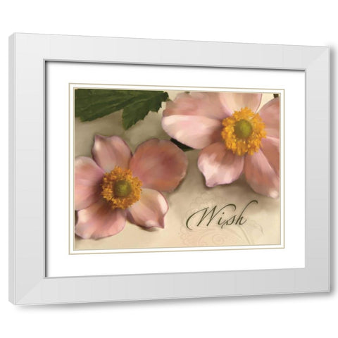 Wish White Modern Wood Framed Art Print with Double Matting by Tanner, Jan